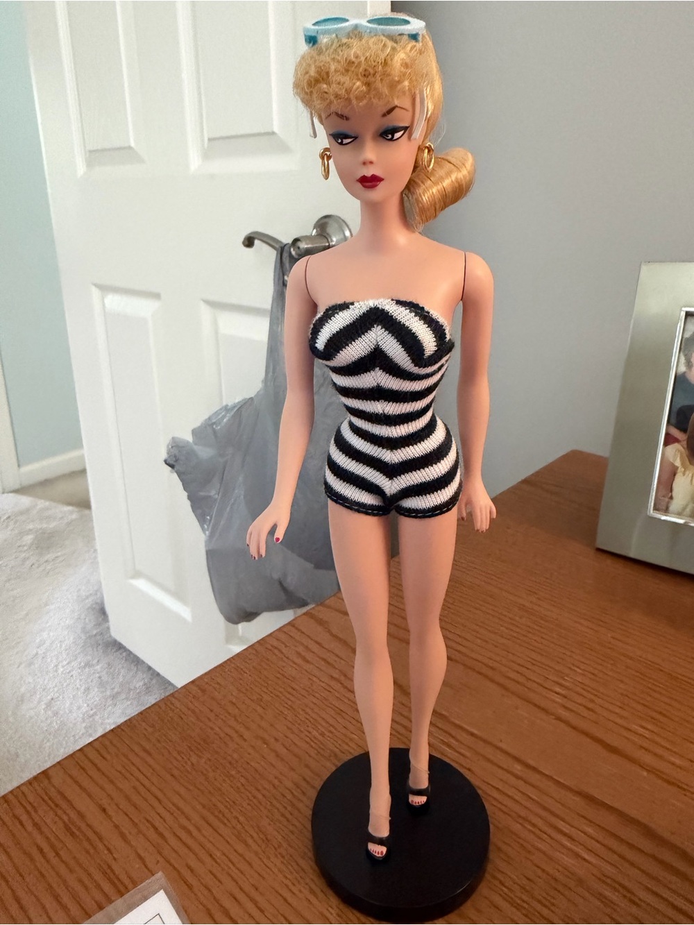 Mattel Black and White Striped Swimsuit Doll Accessory - Picture 2 of 5